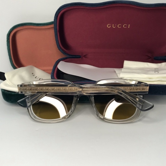 💯 - New Authentic ucci Brown Sunglasses GG0181S 004 50. - Picture 12 of 17